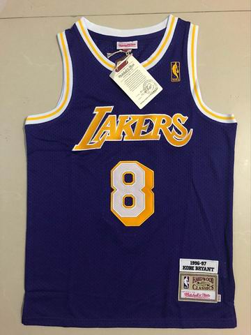 #8 Kobe Bryant NBA Lakers 96-97 purple jersey