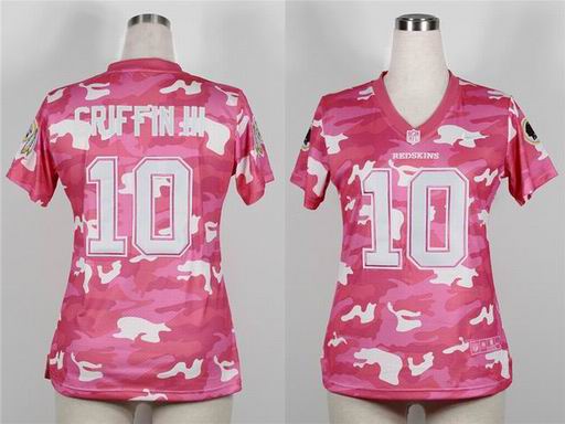2013 Nike Washington Redskins 10# Robert Griffin III Women's Fashion Jersey-New Pink Camo