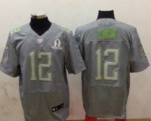2014 Pro Bowl Nike Indianapolis Colts 12 Luck grey elite jersey