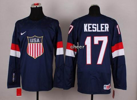 2014 Winter Olympic NHL Team USA Hockey Jersey #17 Kesler Blue