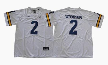 2017 Michigan Wolverines #2 Woodson college football jersey white