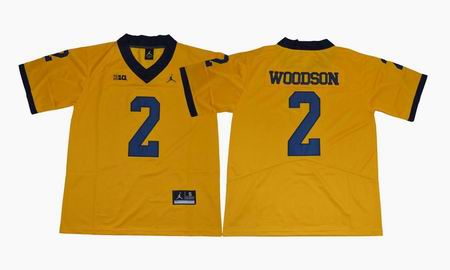 2017 Michigan Wolverines #2 Woodson college football jersey yellow