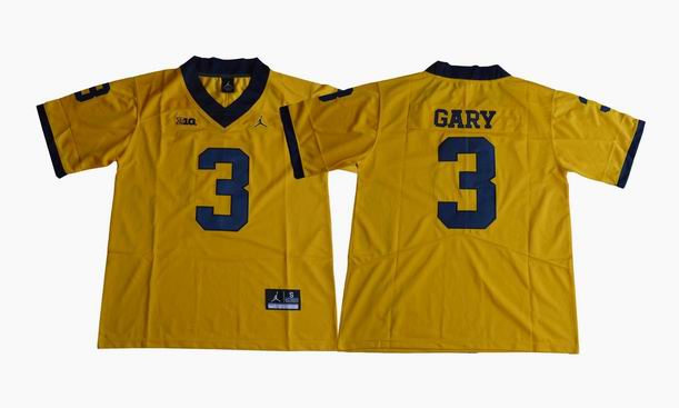 2017 Michigan Wolverines Rashan Gary 3 College Football Jersey - Yellow