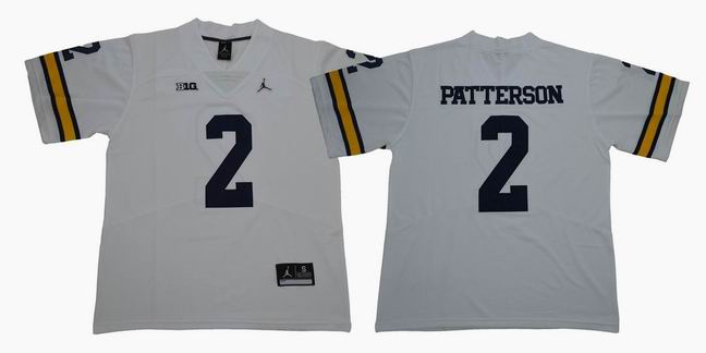 2018 Michigan Wolverines #2 Patterson College Football Jersey White