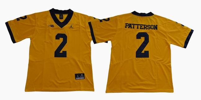2018 Michigan Wolverines #2 Patterson College Football Jersey yellow