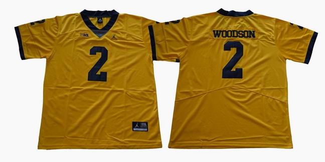 2018 Michigan Wolverines #2 WOODSON College Football Jersey Yellow