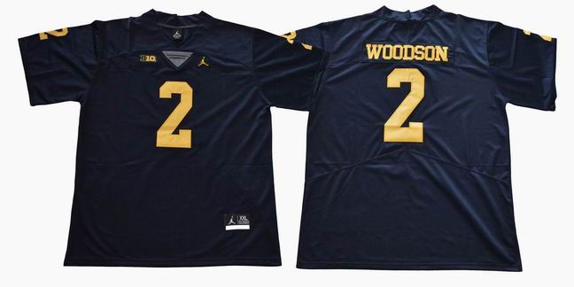 2018 Michigan Wolverines #2 WOODSON College Football Jersey blue