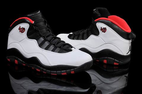 Air Jordan 10 shoes white red black