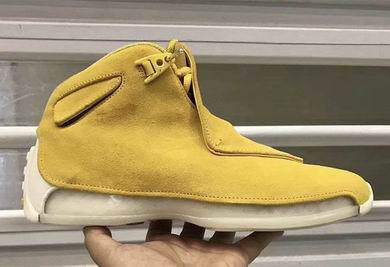 Air Jordan 18 Retro shoes yellow