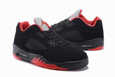 Air Jordan 5 retro shoes black red
