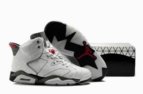 Air Jordan 6 Embroidery shoes white