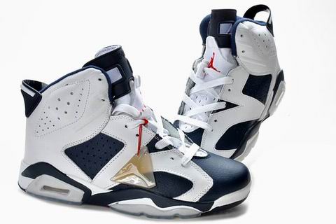 Air Jordan 6 shoes white blue
