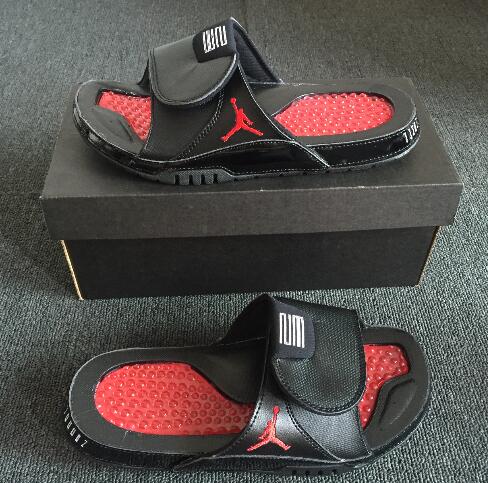 Air Jordan Hydro XI slippers black red