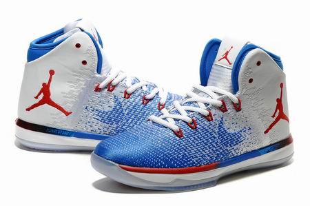 Air Jordan XXXI shoes white blue red