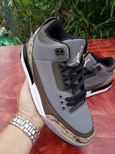 Air jordan 3 retro shoes grey