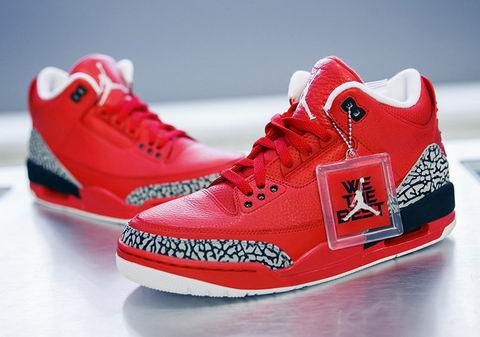 Air jordan 3 retro shoes red