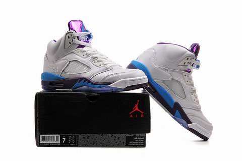 Air jordan 5 retro shoes AAAAA perfect quality white purple