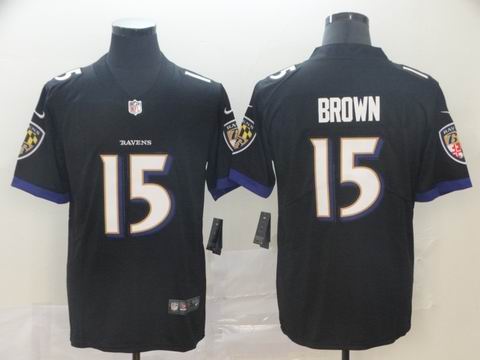 Baltimore ravens #15 BROWN black vapor untouchable jersey
