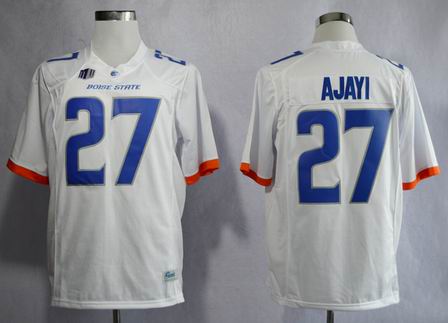 Boise State Broncos Jay Ajayi 27 College Football Jerseys-White