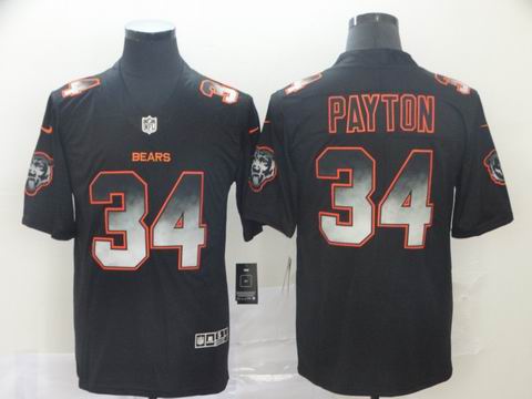 Chicago bears #34 Payton black smoke fashion Jersey