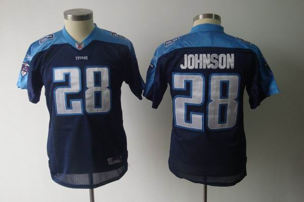 NFL Tennessee Titans 28 Johnson dark blue Youth Jersey