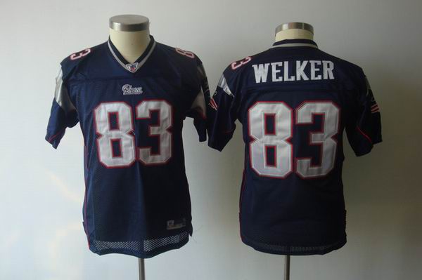 NFL New England Patriots 83 Welker Blue Youth Jersey
