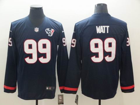 Houston Texans #99 Watt blue long sleeve jersey