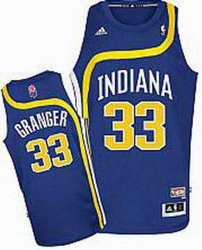 Indiana Pacers 33 Danny Granger ABA Hardwood Classic Swingman Blue Jersey
