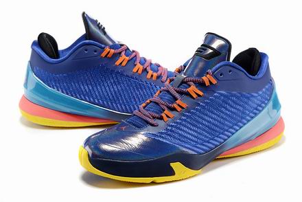 Jordan CP3 VIII shoes blue orange yellow