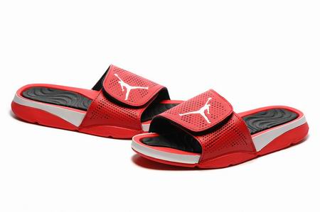 Jordan Hydro V Retro slippers red black white