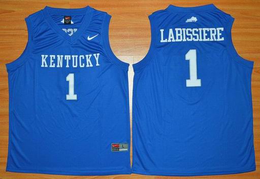 Kentucky Wildcats Skal Labissiere 1 NCAA Baketball Jersey - Blue