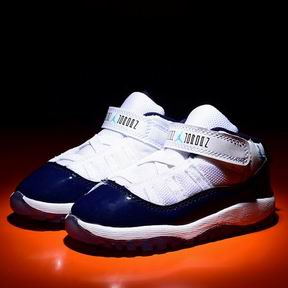 Kids air jordan 11 retro shoes white blue