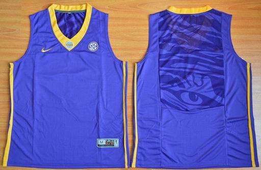 LSU Tigers Blank 00 NCAA Basketball Elite Jersey - Purple