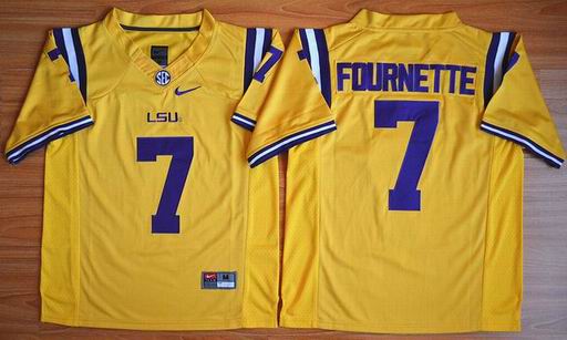 LSU Tigers Leonard Fournette 7 NCAA Football Jersey - Gold