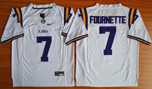 LSU Tigers Leonard Fournette 7 NCAA Football Jersey - White
