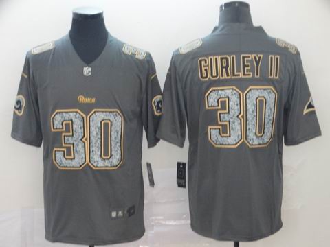 Los Angeles Rams #30 Gurley II gray fashion static jersey