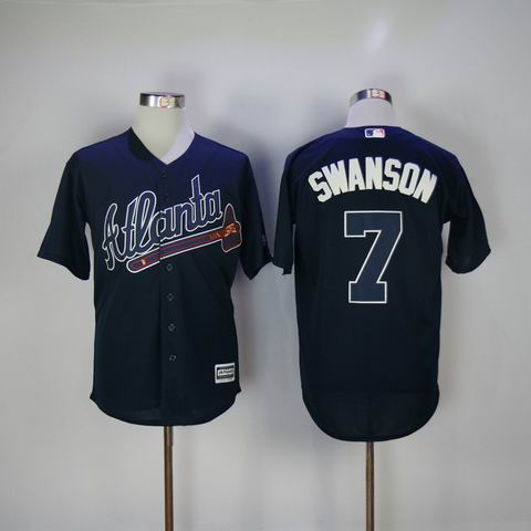 MLB Atlanta Braves #7 SWANSON blue jersey