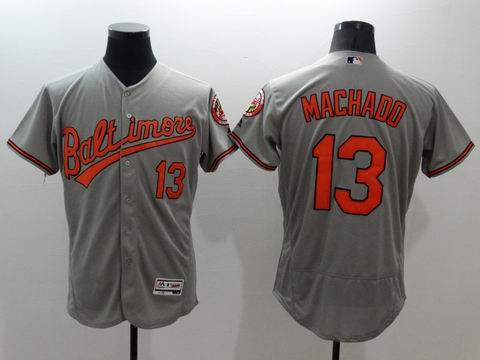 MLB Baltimore Orioles #13 Manny Machado gray jersey