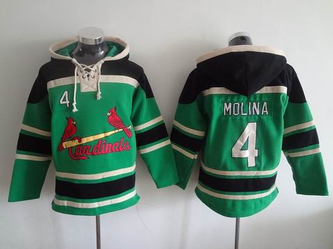 MLB Cardinals #4 Molina green sweatshirts hoody