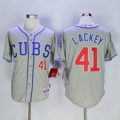 MLB Chicago Cubs #41 John Lackey grey jersey