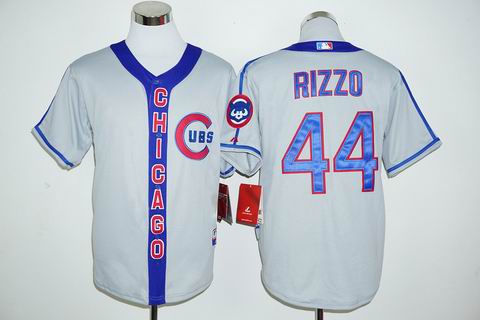 MLB Chicago Cubs #44 Anthony Rizzo grey jersey