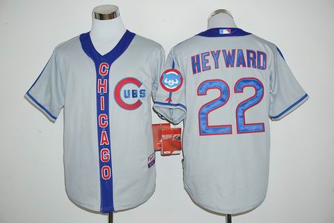 MLB Chicago Cubs 22 Jason Heyward grey jersey