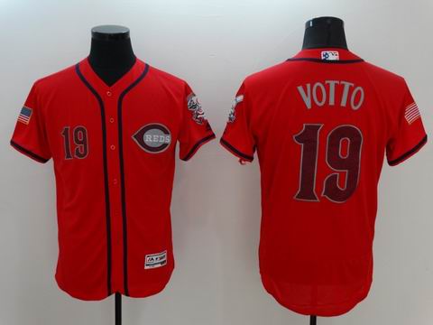 MLB Cincinnati Reds #19 Joey Votto red flexbase jersey