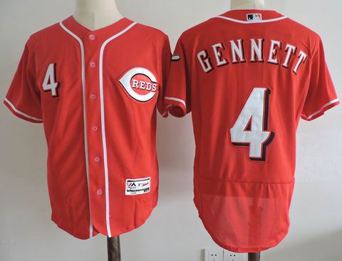 MLB Cincinnati Reds #4 GENNETT red flexbase jersey