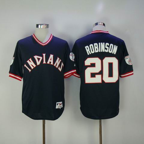 MLB Cleveland Indians #20 Robinson navy jersey