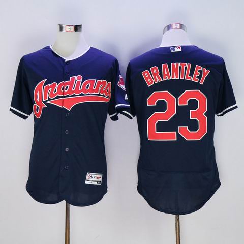 MLB Cleveland Indians #23 Michael Brantley blue jersey
