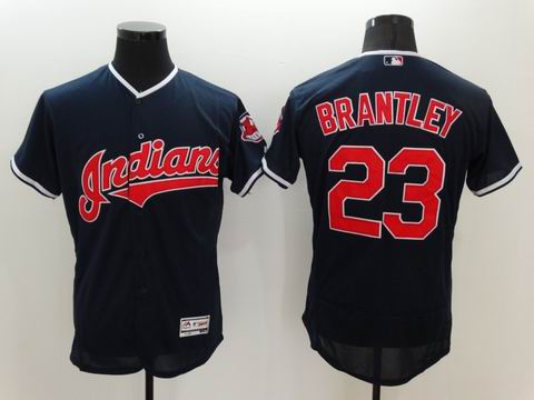 MLB Cleveland Indians #23 Michael Brantley navy blue Flexbase jersey
