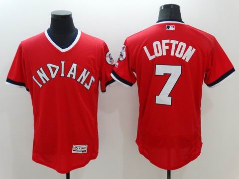 MLB Cleveland Indians #7 Lofton red flexbase jersey