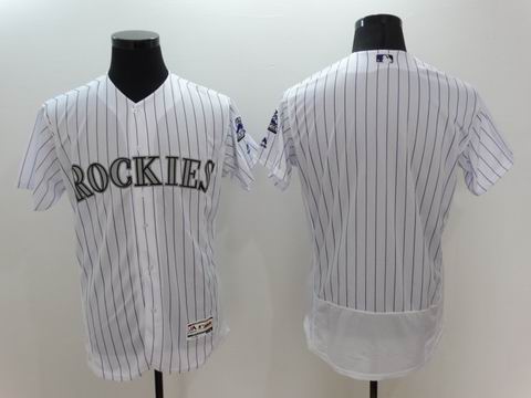 MLB Colorado Rockies blank white flex base jersey