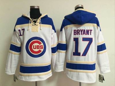 MLB Cubs #17 Bryant white sweatshirt hoody